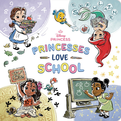 Princesses Love School (Disney Princess) Board Book - Childrens Books - Image - Pop Weasel