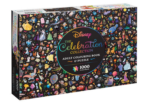 Disney The Celebration Collection: Adult Colouring Book And Puzzle (1000 Pieces) - Puzzles - Image - Pop Weasel