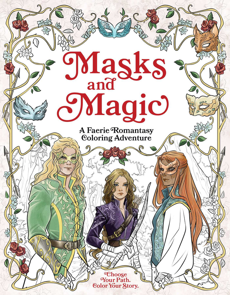 Masks and Magic A Faerie Romantasy Coloring Adventure image - Books - Image - Pop Weasel
