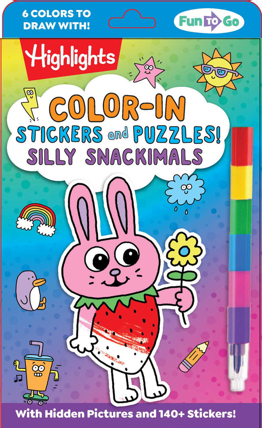 Color-In Stickers and Puzzles! Silly Snackimals - Image