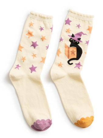 Witchy Cat Socks - Small