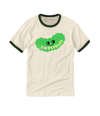 Suzy Ultman: I Heart Pickles Unisex Ringer T-Shirt Large - Clothing - Image - Pop Weasel