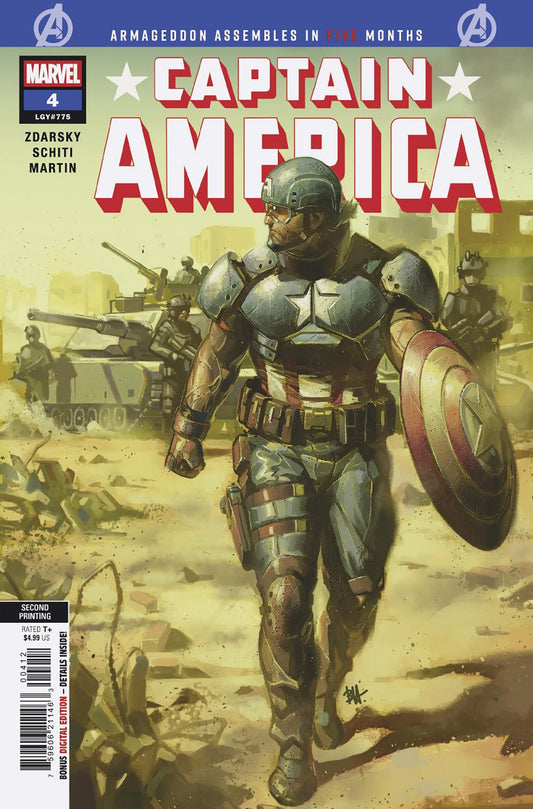 CAPTAIN AMERICA #4 BEN HARVEY 2ND PRINTING VARIANT - Image