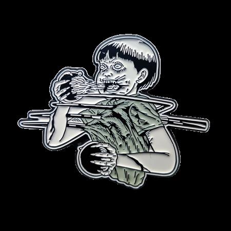 JUNJI ITO BLOOD BUBBLE FORK ENAMEL PIN BADGE - Badges & Pins - Image - Pop Weasel