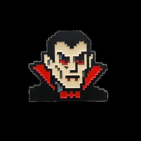 TITAN MERCH ORIGINAL GAMING 8 BIT DRACULA ENAMEL PIN BADGE - Badges & Pins - Image - Pop Weasel