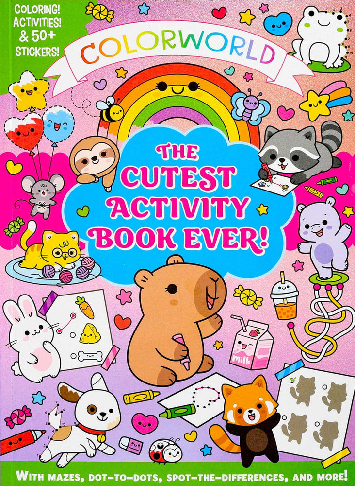 ColorWorld: The Cutest Activity Book Ever!: Color! Activities & 50+ stickers! With Mazes, Dot-to-Dots, Spot-the-Differences, and More! - Childrens Books - Image - Pop Weasel
