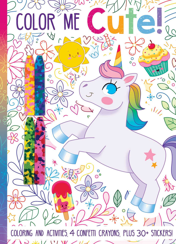 Color Me Cute! With Confetti Crayons And Stickers - Books - Image - Pop Weasel