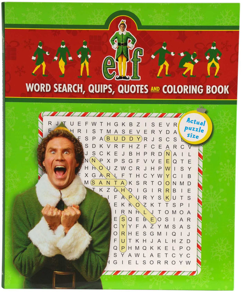 Elf Word Search, Quips, Quotes And Coloring Book - Books - Image - Pop Weasel