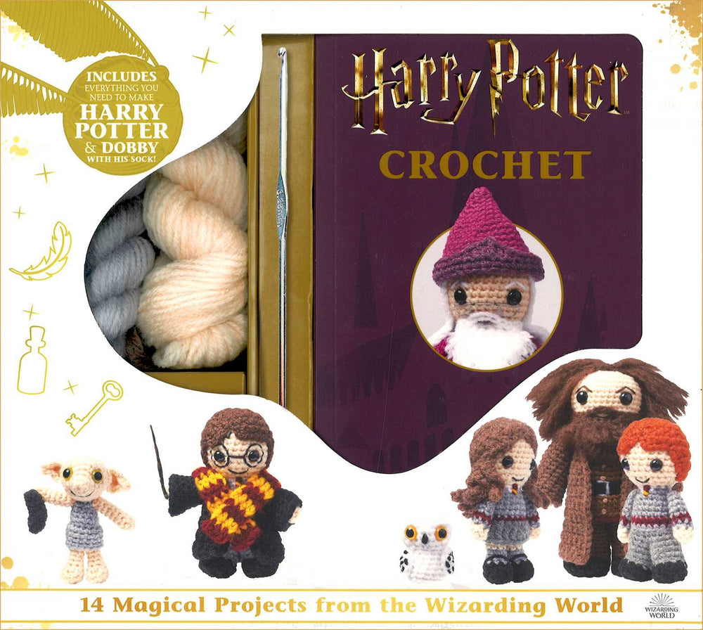 Harry Potter Crochet - Harry Potter and Dobby Amigurumi - Yarn, Safety Eyes, Crochet Hook and Instructional Booklet - Craft Gift for Harry Pott - Books - Image - Pop Weasel