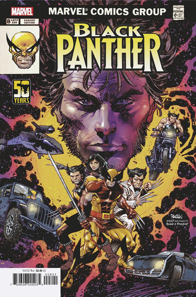 BLACK PANTHER 8 DAN PANOSIAN WOLVERINE WOLVERINE WOLVERINE VARIANT - Comics - Image - Pop Weasel