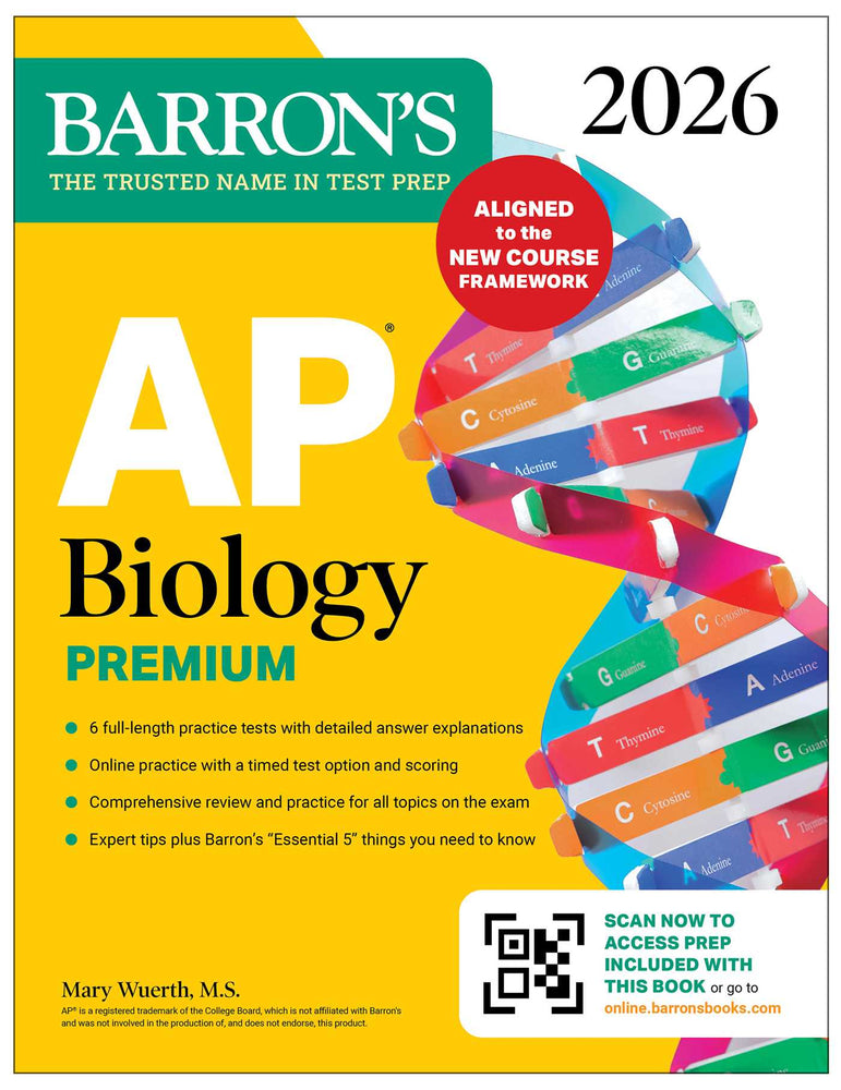 AP Biology Premium, 2026: Prep Book with 6 Practice Tests + Comprehensive Review + Online Practice image - Non-Fiction - Image - Pop Weasel