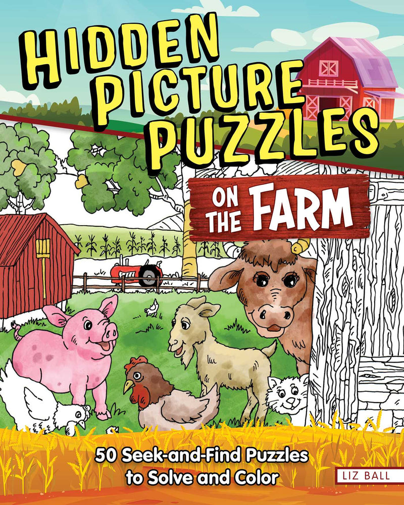 Hidden Picture Puzzles on the Farm: 50 Seek-and-Find Puzzles to Solve and Color - Books - Image - Pop Weasel