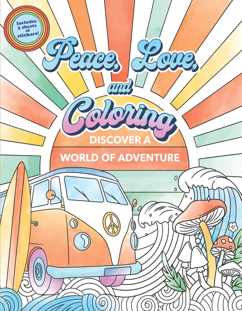 Peace, Love, and Coloring Book for Adults and Teens (Over 35 Pages to Color) - Books - Image - Pop Weasel