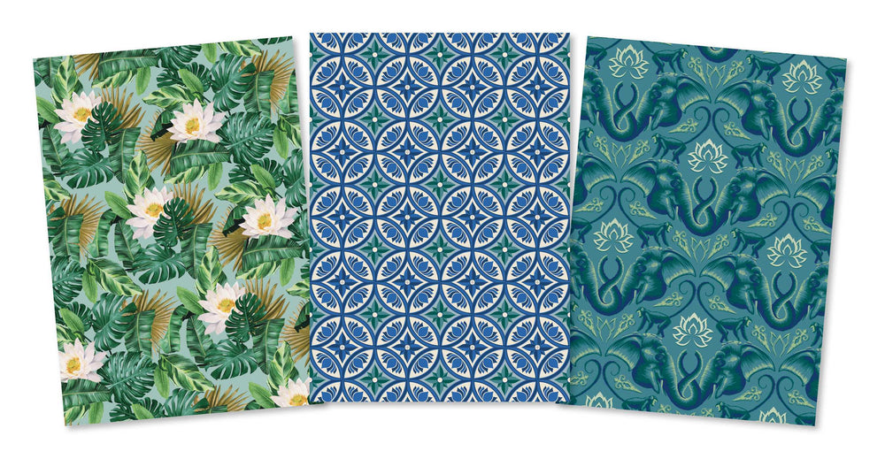 The White Lotus Sewn Notebook Collection (Set of 3) - Stationery - Image - Pop Weasel