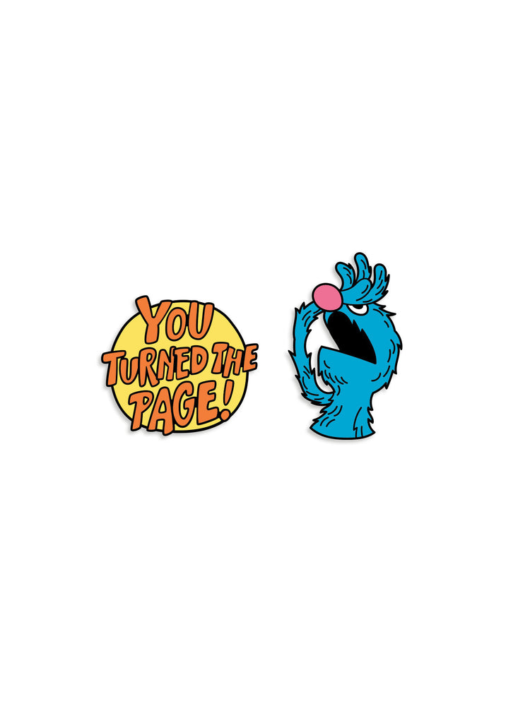 Sesame Street: The Monster at the End of This Book Enamel Pin Set - Pin Set of 2 - Image - Badges & Pins - Image - Pop Weasel