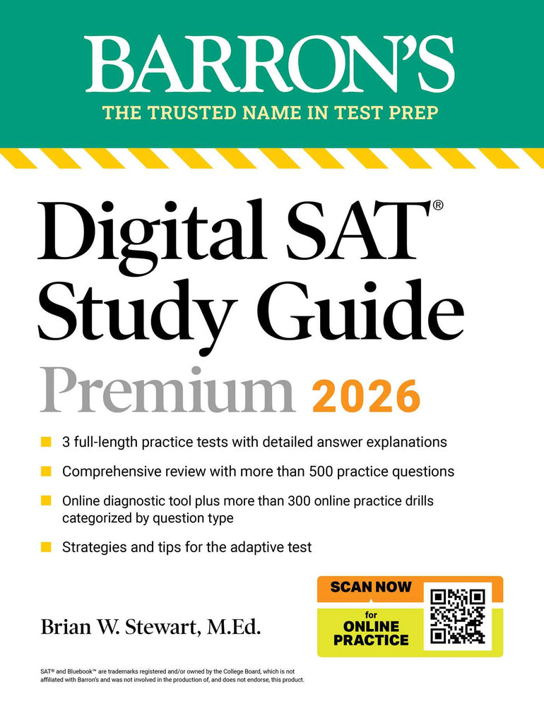 Digital SAT Study Guide Premium, 2026: 4 Practice Tests + Comprehensive Review + Online Practice image - Books - Image - Pop Weasel