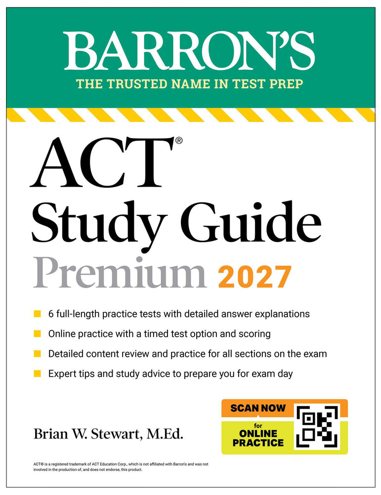Act Study Guide Premium, 2027: 6 Practice Tests + Comprehensive Review + Online Practice For The New Enhanced Act - Books - Image - Pop Weasel