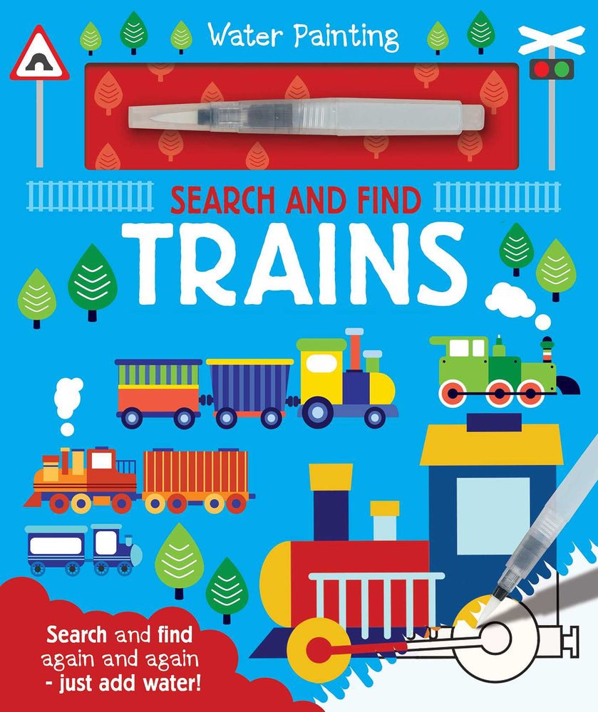Trains (Water Painting Search and Find) - Childrens Books - Image - Pop Weasel