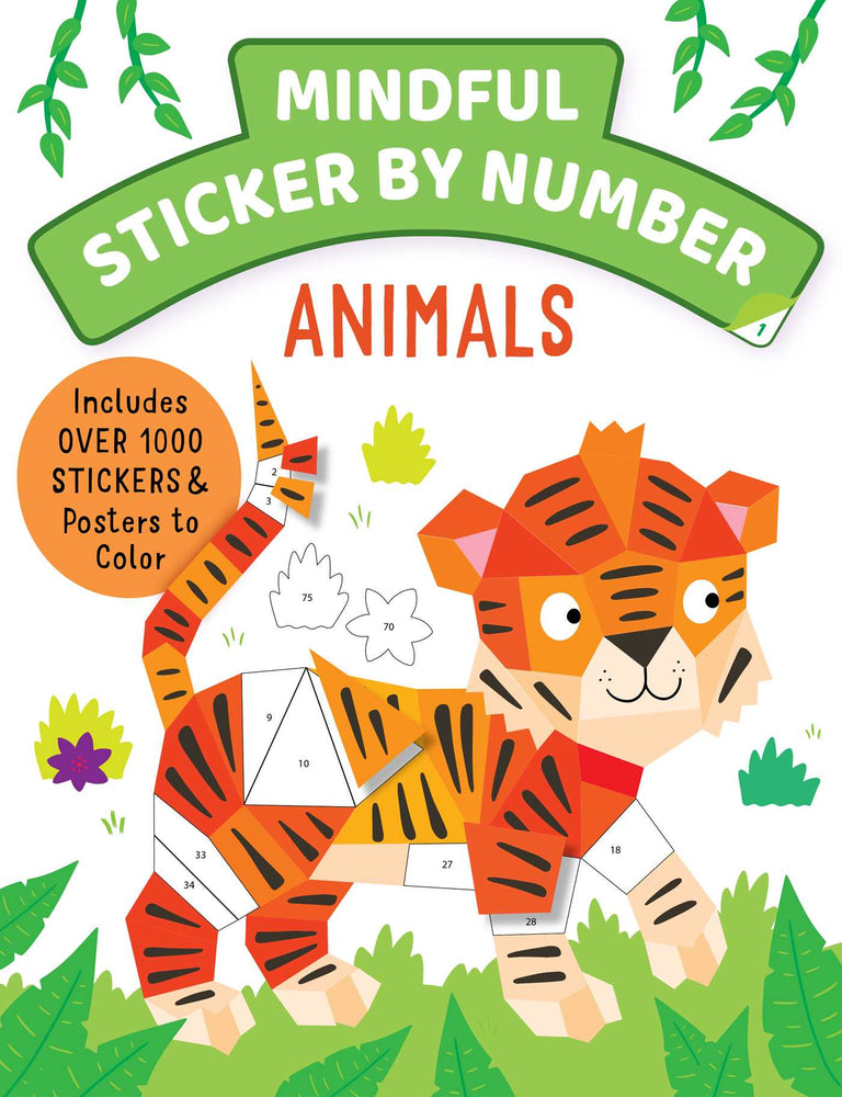 Mindful Sticker By Number: Animals: (Sticker Books for Kids, Activity Books for Kids, Mindful Books for Kids) - Childrens Books - Image - Pop Weasel