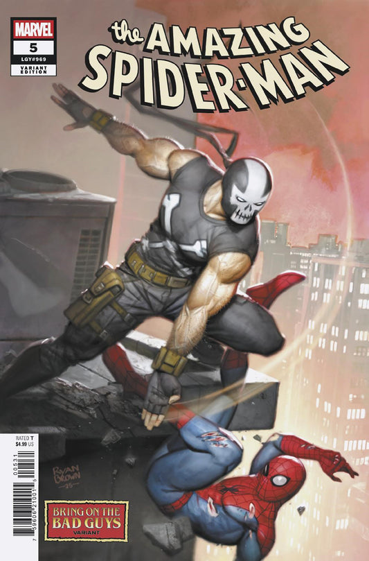 AMAZING SPIDER-MAN #5 RYAN BROWN BRING ON THE BAD GUYS VARIANT - Image