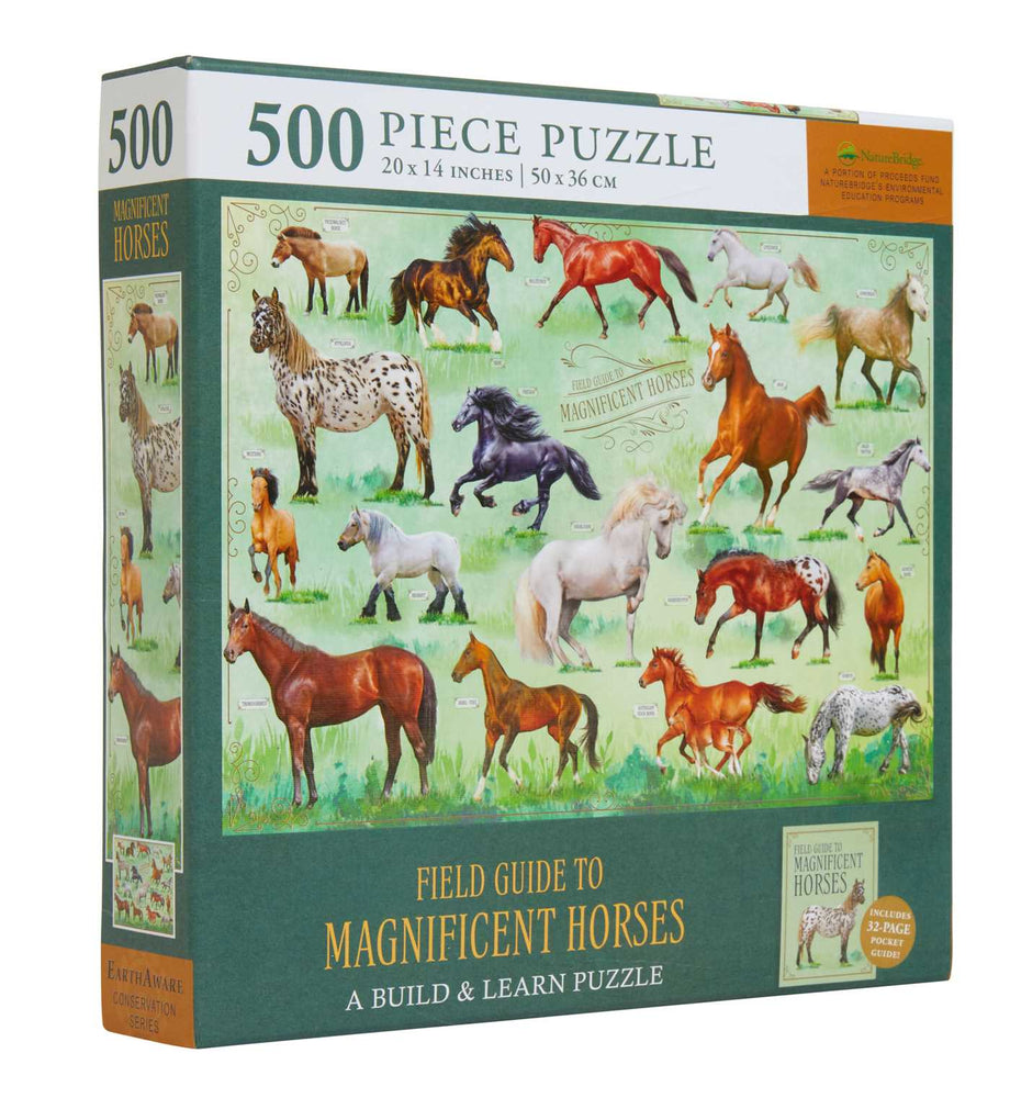 Magnificent Horses 500-Piece Puzzle and Booklet: (Jigsaw Puzzles for Kids and Adults, Horse Gifts for Kids) - Puzzles - Image - Pop Weasel