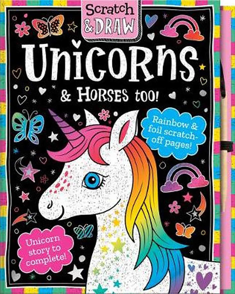 Unicorns and Horses Too (Scratch & Draw) - Books - Image - Pop Weasel
