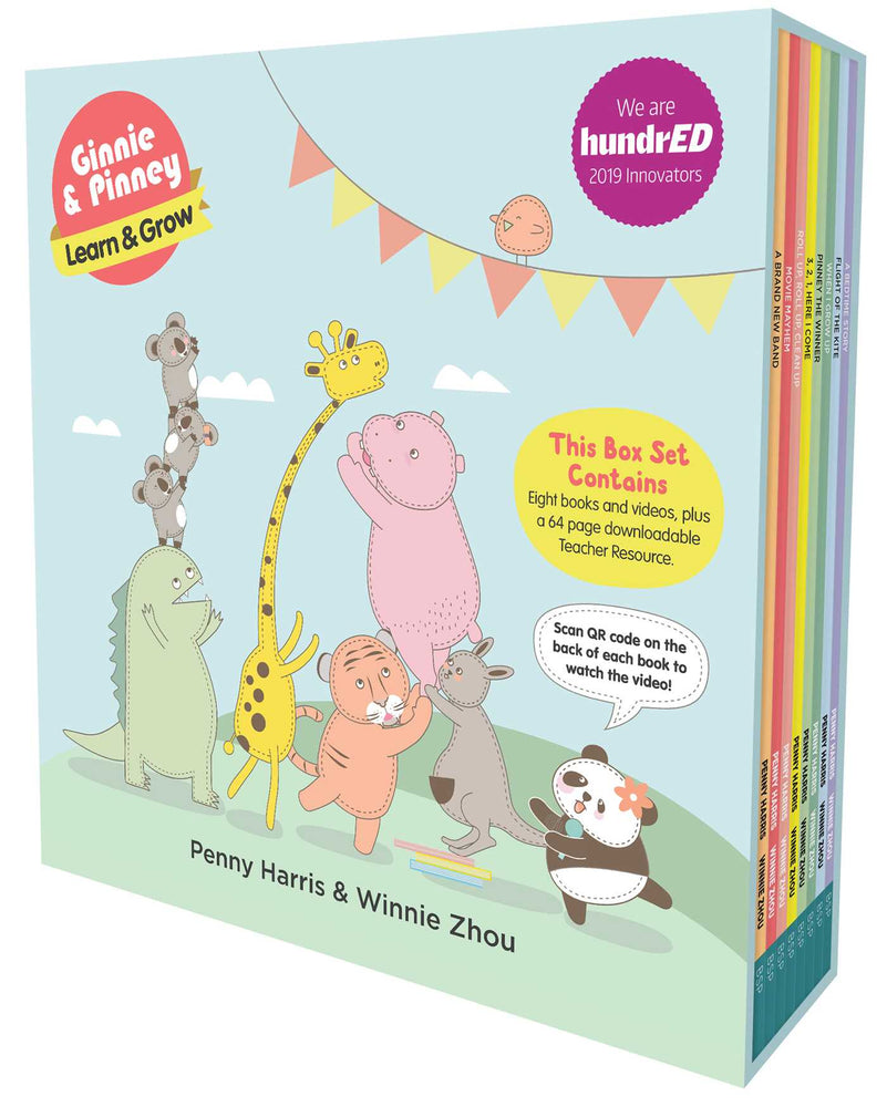Ginnie & Pinney 8 Book Educational Slipcase Set: Ginnie & Pinney Learn & Grow Series - Childrens Books - Image - Pop Weasel