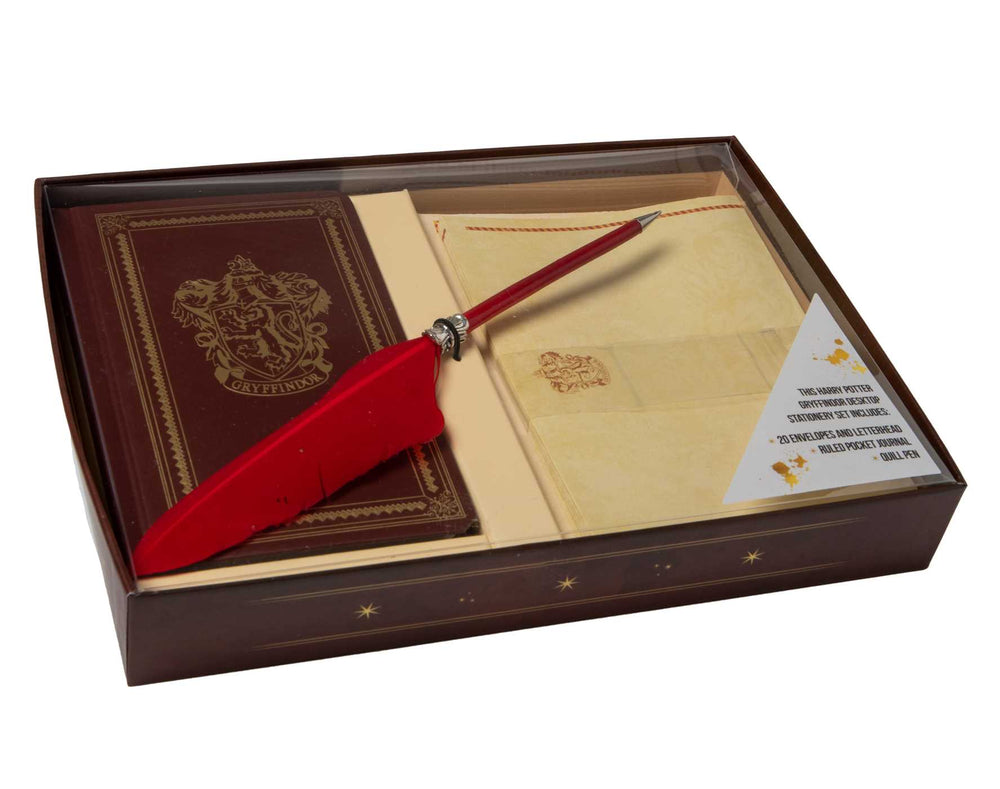 Harry Potter: Gryffindor Desktop Stationery Set (With Pen) - Stationery - Image - Pop Weasel