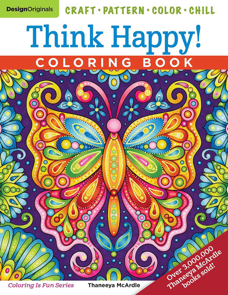 Think Happy! Coloring Book: Craft, Pattern, Color, Chill - Books - Image - Pop Weasel
