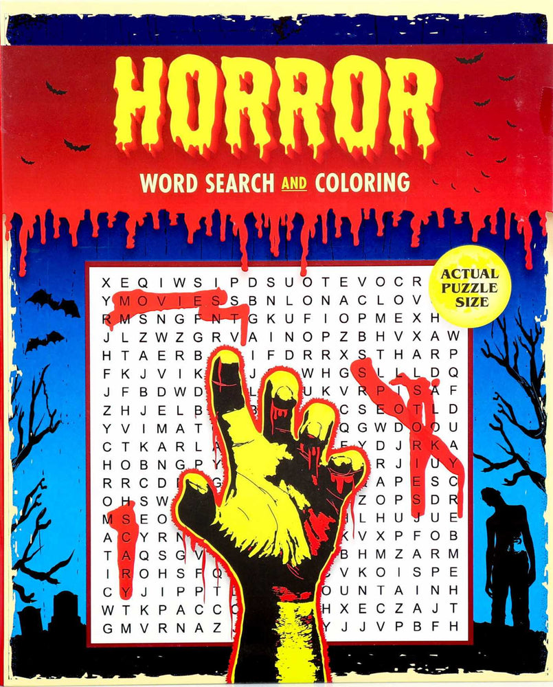 Horror Word Search and Coloring - Books - Image - Pop Weasel