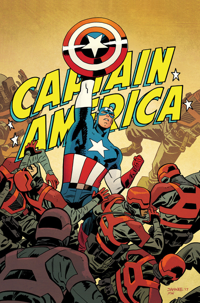 Black Widow & Captain America By Waid & Samnee Omnibus Chris Samnee Captain America Cover [DM Only] - Graphic Novels - Image - Pop Weasel