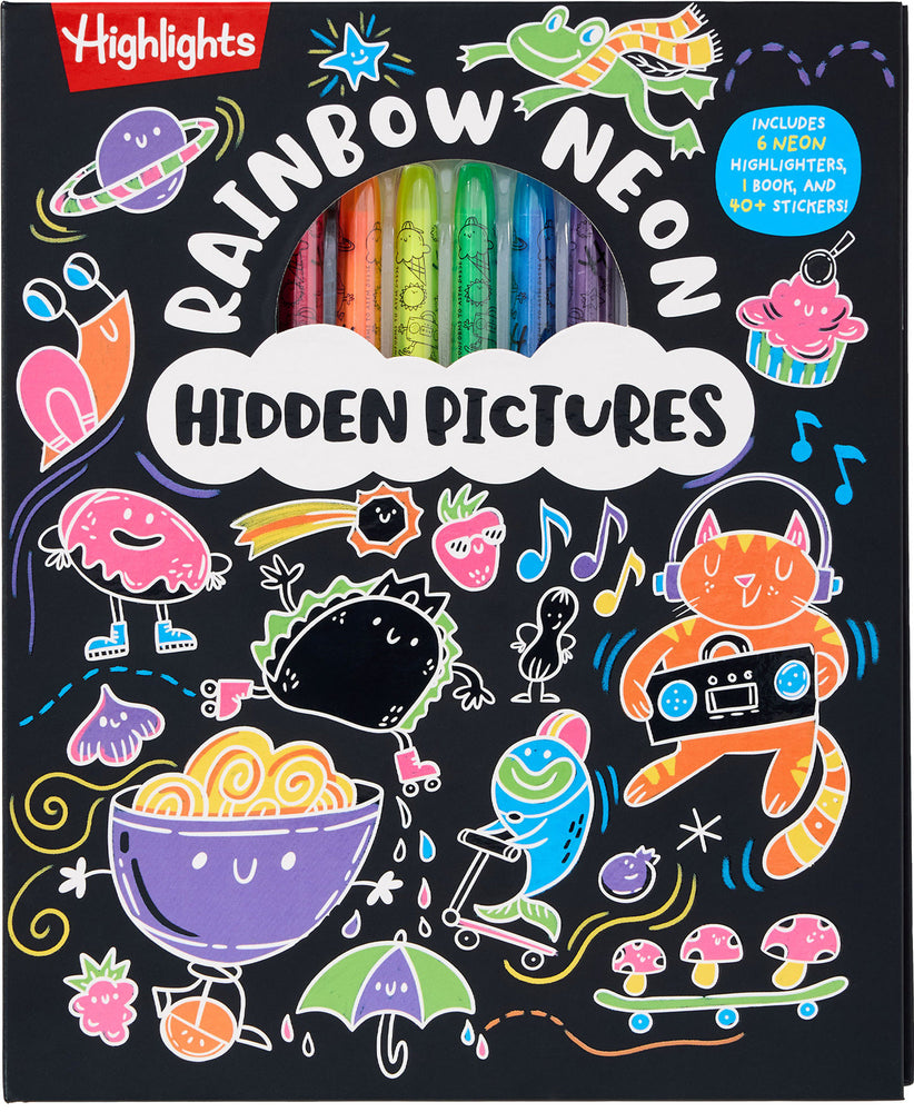 Rainbow Neon Hidden Pictures | Hardcover image - Children/Young Adult - Image - Pop Weasel