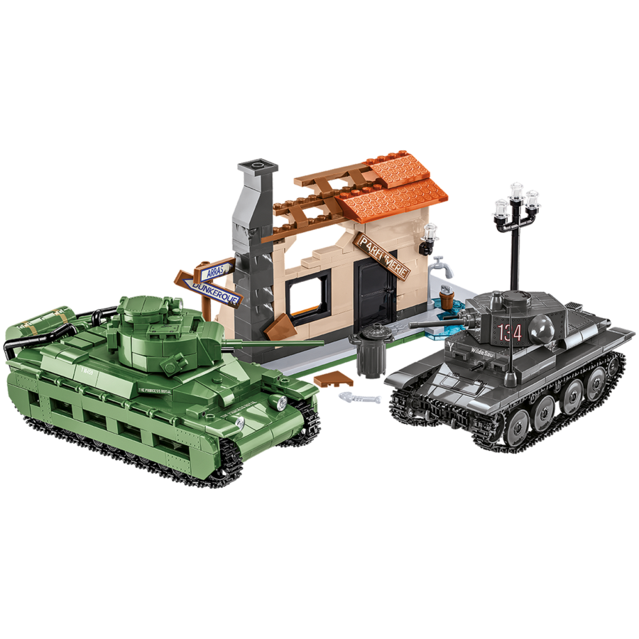 World War 2 - Matilda II & Panzer 38 (T) Diorama (1008 Piece Kit) - Cobi - Model - Image - Pop Weasel