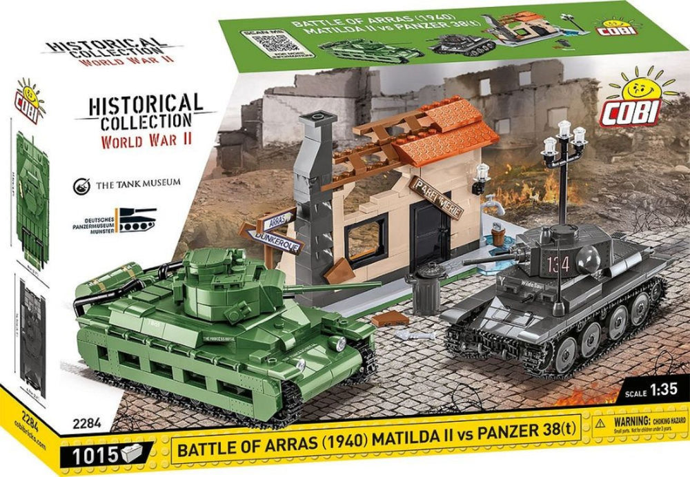 Image Pop Weasel - Image 2 of World War 2 - Matilda II & Panzer 38 (T) Diorama (1008 Piece Kit) - Cobi - Model - Image - Pop Weasel