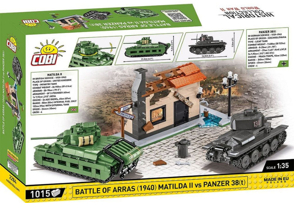 Image Pop Weasel - Image 3 of World War 2 - Matilda II & Panzer 38 (T) Diorama (1008 Piece Kit) - Cobi - Model - Image - Pop Weasel