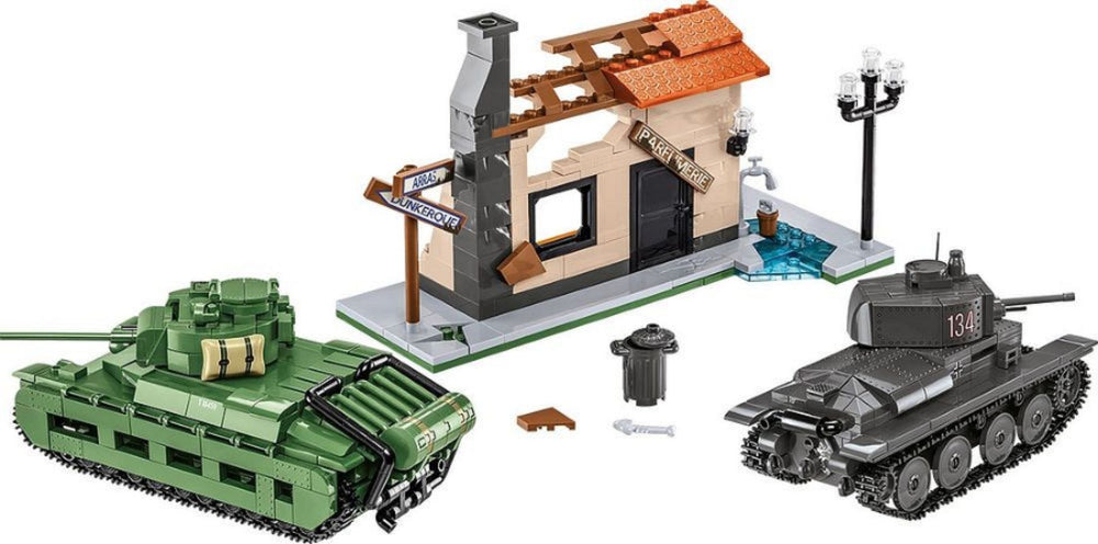 Image Pop Weasel - Image 4 of World War 2 - Matilda II & Panzer 38 (T) Diorama (1008 Piece Kit) - Cobi - Model - Image - Pop Weasel