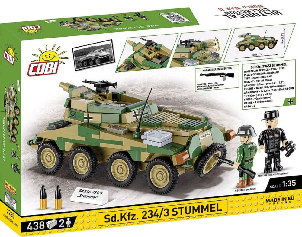 Image Pop Weasel - Image 3 of World War 2 - Sd.Kfz. 234/3 Stummel (438 Piece Kit) - Cobi - Model - Image - Pop Weasel