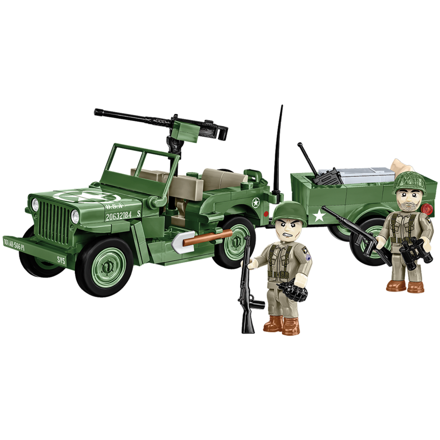 World War 2 - Willys MB & Trailer (200 Piece Kit) - Cobi - Model - Image - Pop Weasel