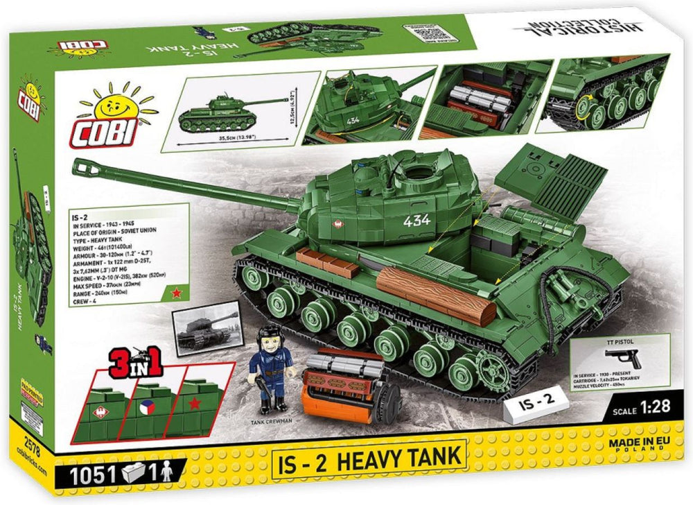 Image Pop Weasel - Image 3 of World War 2 - IS-2 (3 in 1) (1044 Piece Kit) - Cobi - Model - Image - Pop Weasel