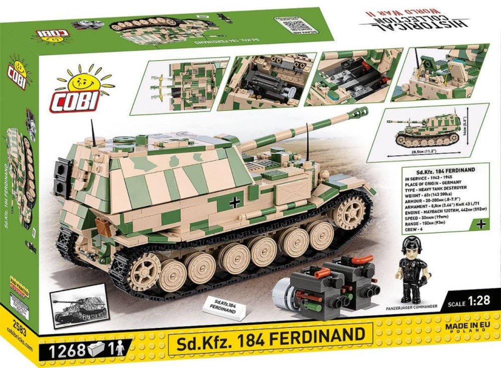 Image Pop Weasel - Image 3 of World War 2 - Sd.Kfz. 184 Ferdinand (1268 Piece Kit) - Cobi - Model - Image - Pop Weasel