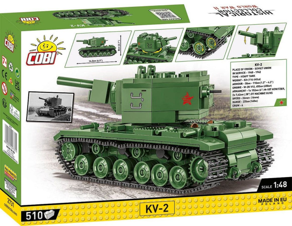 Image Pop Weasel - Image 3 of World War 2 - KV-2 Tank (510Piece Kit) - Cobi - Model - Image - Pop Weasel