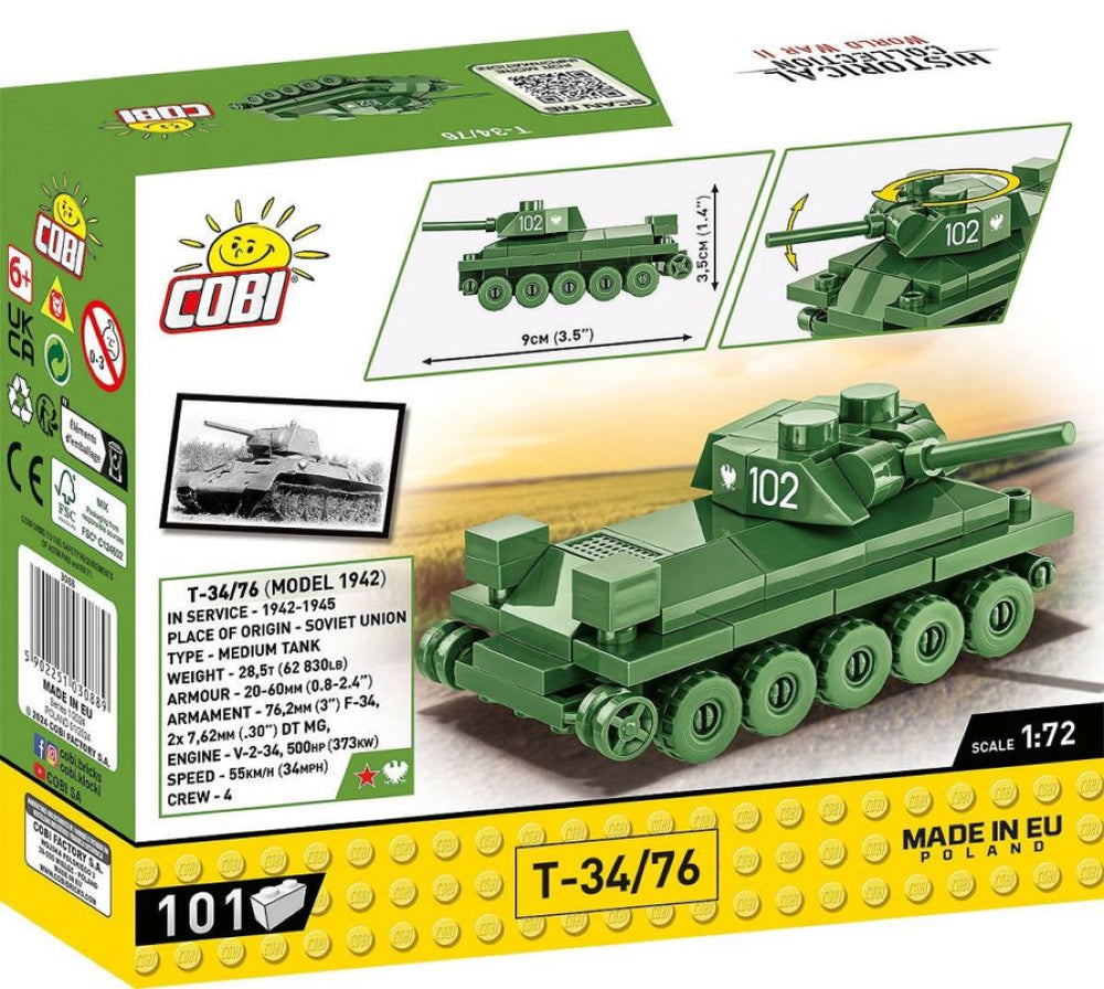 Image Pop Weasel - Image 3 of World War 2 - T-34/76 Tank (101 Piece Kit) - Cobi - Model - Image - Pop Weasel