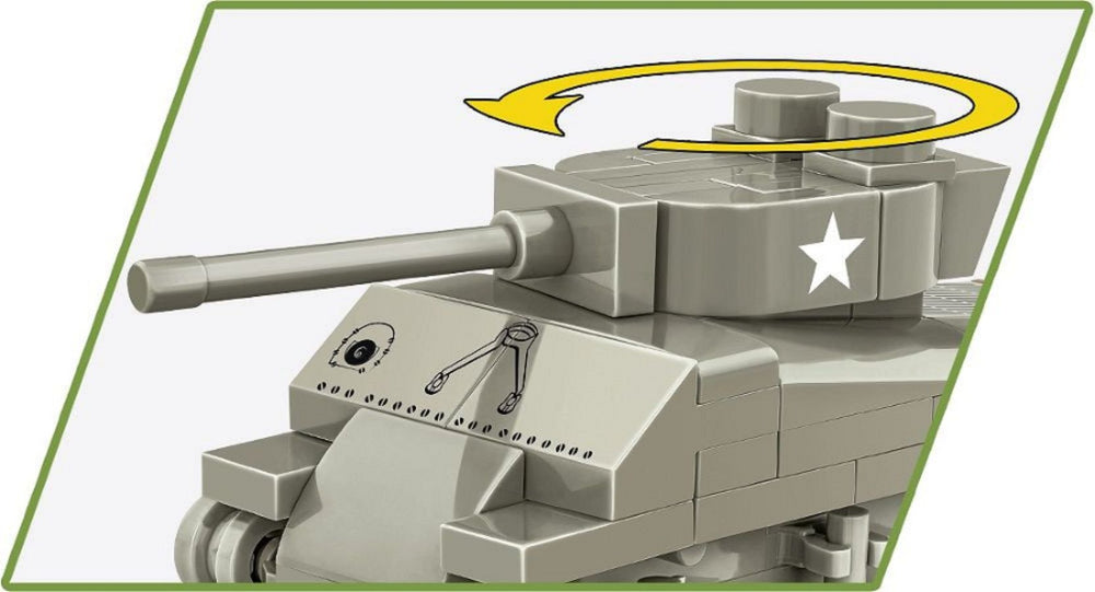 Image Pop Weasel - Image 4 of World War 2 - M4A3 Sherman Tank (103 Piece Kit) - Cobi - Model - Image - Pop Weasel