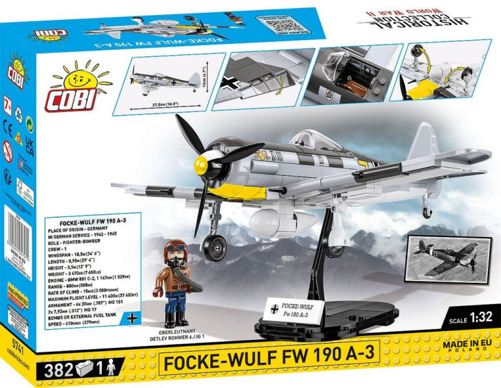 Image Pop Weasel - Image 3 of World War 2 - Focke-Wulf FW 190-A3 (377 Piece Kit) - Cobi - Model - Image - Pop Weasel