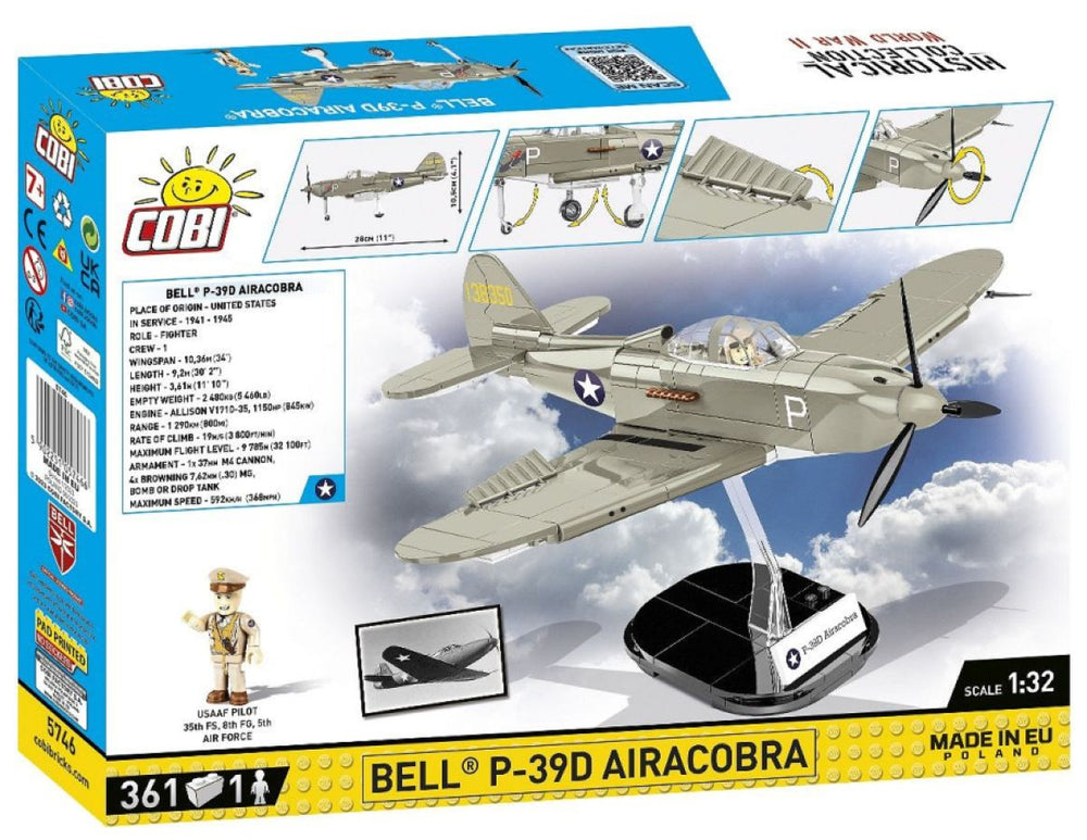 Image Pop Weasel - Image 3 of World War 2 - Bell P-39D Airacobra (US) (360 Piece Kit) - Cobi - Model - Image - Pop Weasel