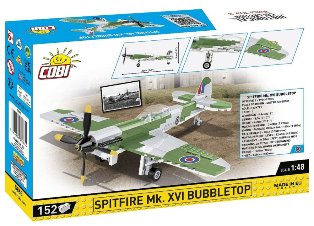 Image Pop Weasel - Image 3 of World War 2 - Spitfire Mk. XVI Bubbletop (152 Piece Kit) - Cobi - Model - Image - Pop Weasel