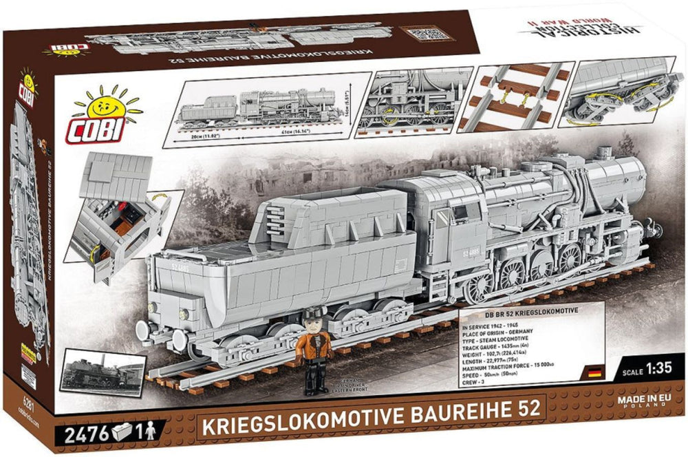Image Pop Weasel - Image 3 of Trains - Kriegslokomotive Baureihe 52 Locomotive 1:35 Scale [2476 Pcs] - Cobi - Model - Image - Pop Weasel