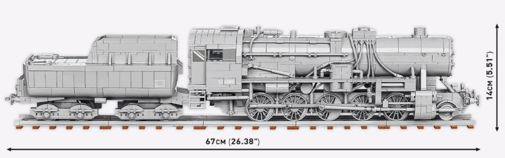 Image Pop Weasel - Image 7 of Trains - Kriegslokomotive Baureihe 52 Locomotive 1:35 Scale [2476 Pcs] - Cobi - Model - Image - Pop Weasel