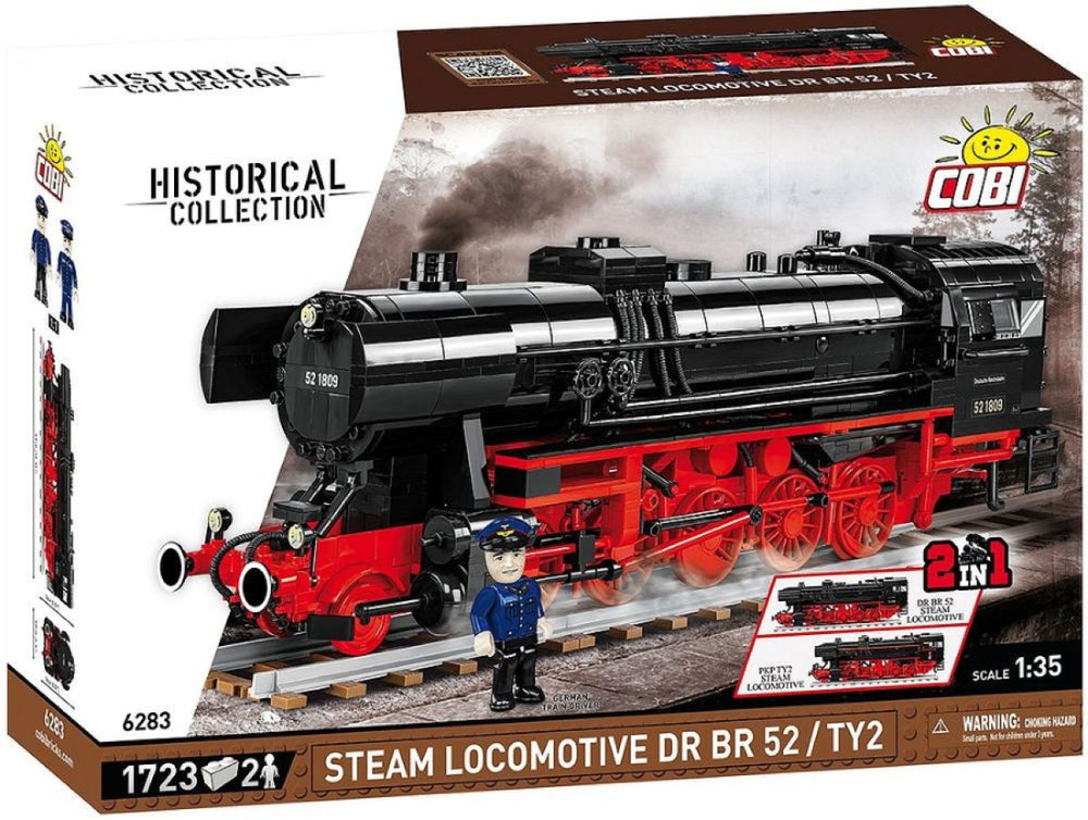 Image Pop Weasel - Image 2 of Trains - DR BR 52/TY2 Steam Locomotive 1:35 Scale [1723 Pcs] - Cobi - Model - Image - Pop Weasel