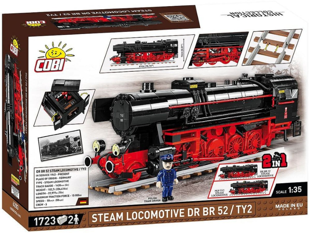 Image Pop Weasel - Image 3 of Trains - DR BR 52/TY2 Steam Locomotive 1:35 Scale [1723 Pcs] - Cobi - Model - Image - Pop Weasel